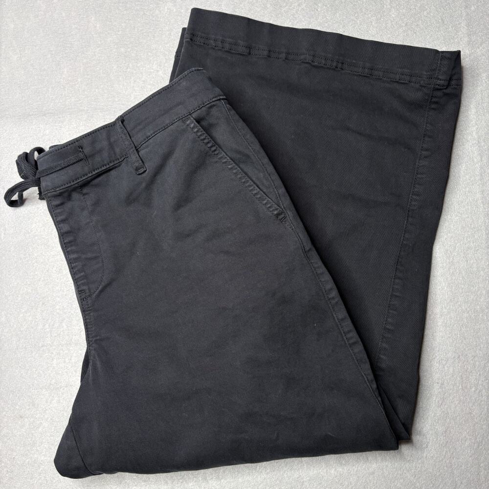 Torrid Weekend Wide Leg Crop Pants Womens Size 1 Black Pull On Plus - Picture 14 of 16